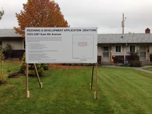 Horizontal Development Application Sign Street View