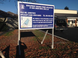 Blue Delta Development Sign Street View