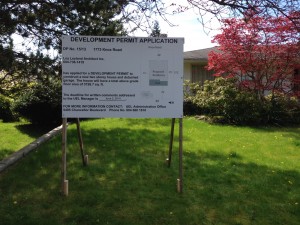 Horizontal Development Application Sign Street View