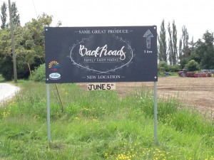 Coloured Horizontal Back Roads Sign Street View
