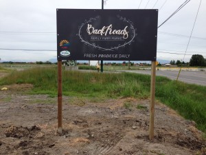Coloured Horizontal Back Roads Sign Street View