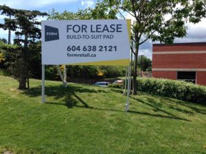 Coloured Horizontal FORM For Lease Sign Street View