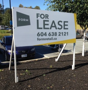 Coloured Horizontal FORM For Lease Sign Street View
