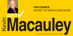 Coloured Horizontal Kevin Macauley Political Sign