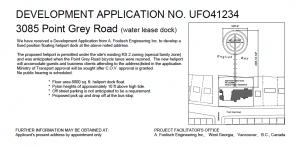Horizontal Vancouver Development Application Sign