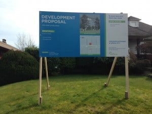 Vancouver Development Proposal Sign Street View