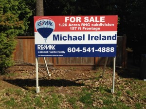 Coloured Horizontal REMAX For Sale Sign Street View