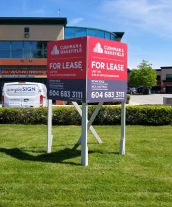 Cushman & Wakefields For Lease Sign Street View