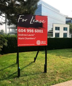 Coloured Square JLL For Lease Signs Street View