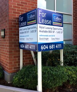 Coloured Verticle For Sale Colliers Signs