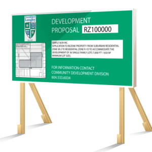 Green Langley Development Proposal Sign