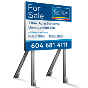 Coloured Square For Lease Colliers Signs