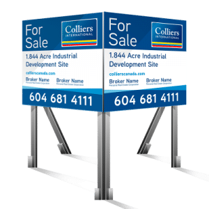 Coloured Square For Lease Colliers Signs