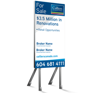 Coloured Verticle For Sale Colliers Signs