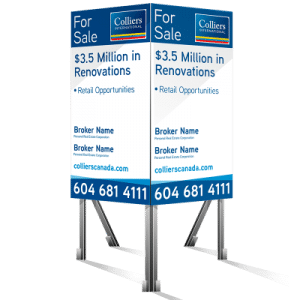 Coloured Verticle For Sale Colliers Signs