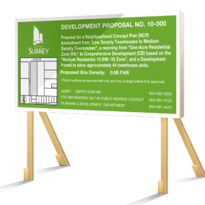 Green Surrey Development Proposal Sign