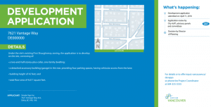 Coloured Horizontal Vancouver Development Application Sign