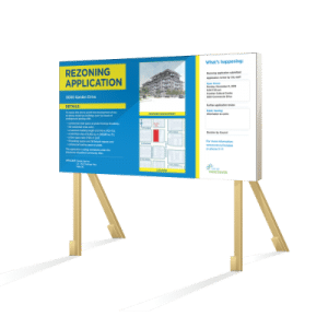 Coloured Horizontal Vancouver Rezoning Application Sign