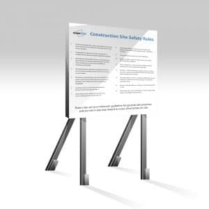 Horizntal Construction Site Safety Rules Sign