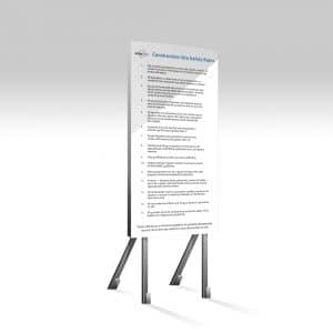 Verticle Construction Site Safety Rules Sign