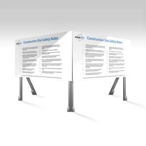 Horizntal Construction Site Safety Rules Signs