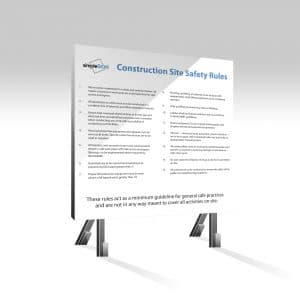 Square Construction Site Safety Rules Sign